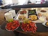 A crayfish buffet at restaurant Tukkutorin kala in Kalasatama, Helsinki, Finland