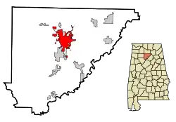 Location in Cullman County and the state of آلاباما