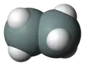 Spacefill model of disilane