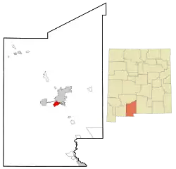 Location within شهرستان دونیا آنا، نیومکزیکو و نیومکزیکو