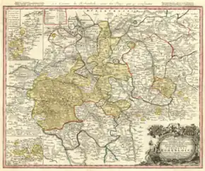 Hohenlohe estates, Homann 1748