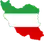 Flag-map of Iran