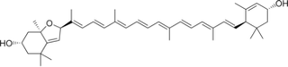 Skeletal formula of flavoxanthin
