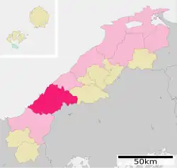 موقعیت Hamada در استان شیمانه