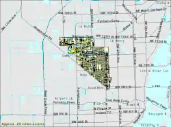 U.S. Census Bureau map showing city limits