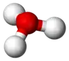 Ball-and-stick model of the hydronium ion