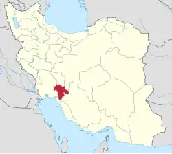 موقعیت استان کهگیلویه و بویراحمد در ایران.