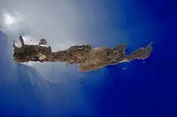 جزیرهٔ کرت (عکس از ناسا)