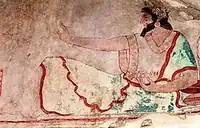 بزرگزاده لیکیهایی در سبک هخامنشی، در مقبره کارابورون در نزدیکی المالی، لیکیه، حدود ۴۷۵ قبل از میلاد مسیح.