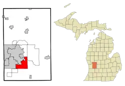 Location of Kentwood within میشیگان