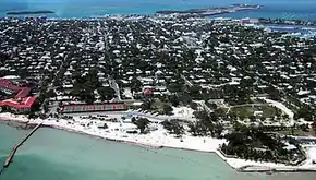 Aerial photo of Key West, looking north, March 2001.