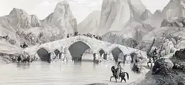 پل دختر میانه در سال ۱۸۴۰ اثر اوژن فلاندن