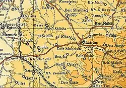 خلده ۱۹۴۵ با مقیاس ۱:۲۵۰٬۰۰۰