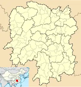 Sangzhi در هونان واقع شده