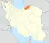 موقعیت استان گلستان در ایران.