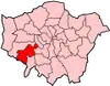 Location of the London Borough of Richmond upon Thames in Greater London