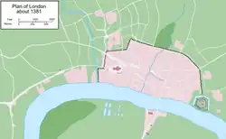 مهرابه لندن در City of London in 1300 واقع شده