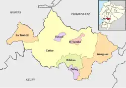 Cantons of Cañar Province