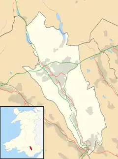 ترهاریس در Merthyr Tydfil واقع شده