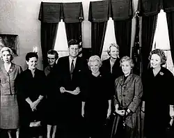 President John F. Kennedy meets with recipients of the 1962 Federal Woman’s Award, 1962.