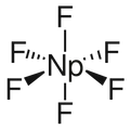 Stereo structural formula of Neptunium hexafluoride