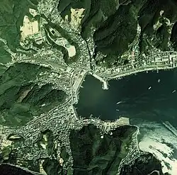 Onagawa urban area in 1975