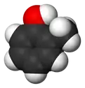 Spacefill model of o-cresol