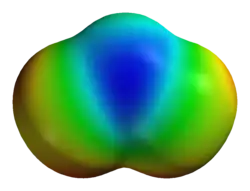 Electrostatic potential map of ozone