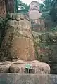 Leshan Buddha seen from ground level