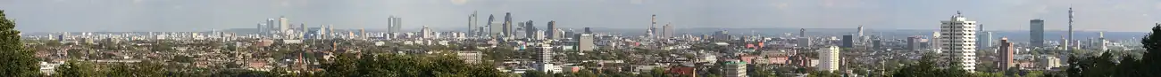 پانورامای لندن از پارلمان هیل