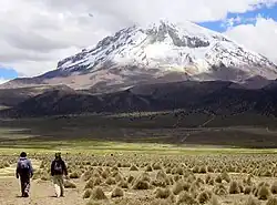 The extinct نوادو ساخاما volcano in the Sajama Province