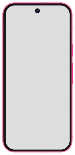 Diagram of the Pixel 11 smartphone. This image is redrawn from a Google Store (U.S.) raster image with properly-scaled screen and bezel sizes.