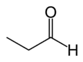 Skeletal structure of propanal