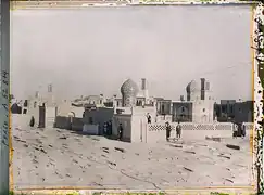 بقعه‌ای در گورستان در عکسی تاریخی (دههٔ ۱۸۹۰ میلادی)
