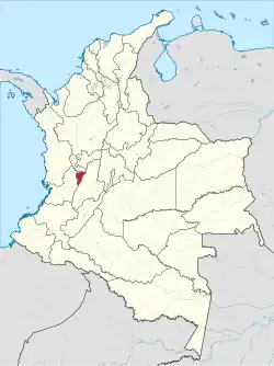 Quindío shown in red