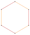 بریدن چندضلعی‌ها ۲t{3} = {۶}