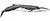 Fin whale illustration with a dark backside, white underside, lightly colored head, a slender body, and a small dorsal fin near the tail