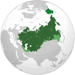 گستره امپراتوری روسیه