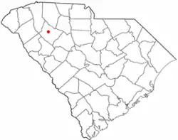 Location of Laurens in کارولینای جنوبی