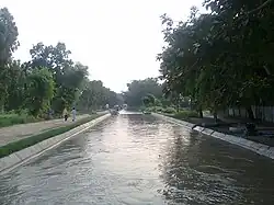 Safdarabad Canal at the entrance of Safdarabad City
