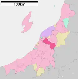 موقعیت Sanjō در استان نیگاتا