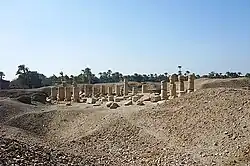 ویرانه‌های معبد رامسس دوم در الشیخ عبادة، مصر.