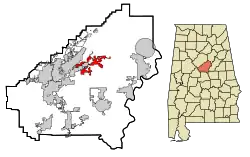 Location in آلاباما
