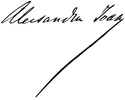 امضاء الکساندرو یوآن کوزا