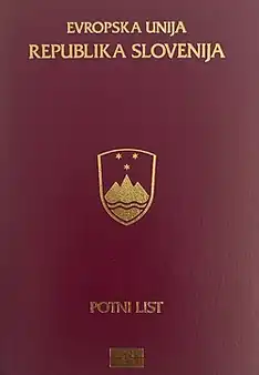گذرنامه اسلوونیایی