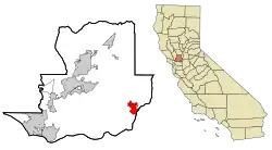 Location in شهرستان سولانو and the state of کالیفرنیا