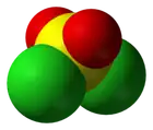 Ball-and-stick model of sulfuryl chloride