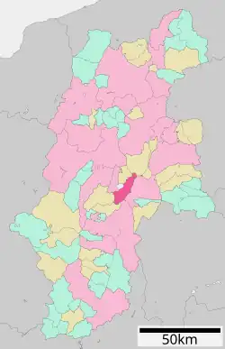موقعیت Suwa در استان ناگانو