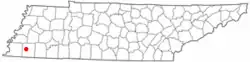 Location of Oakland, Tennessee