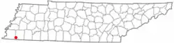 Location of Piperton, Tennessee